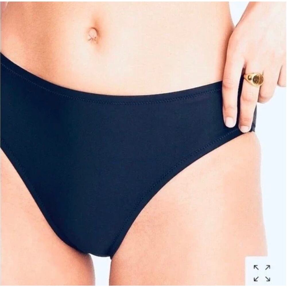 J. Crew Navy Blue Full Coverage Bikini Bottom Briefs Size XXL